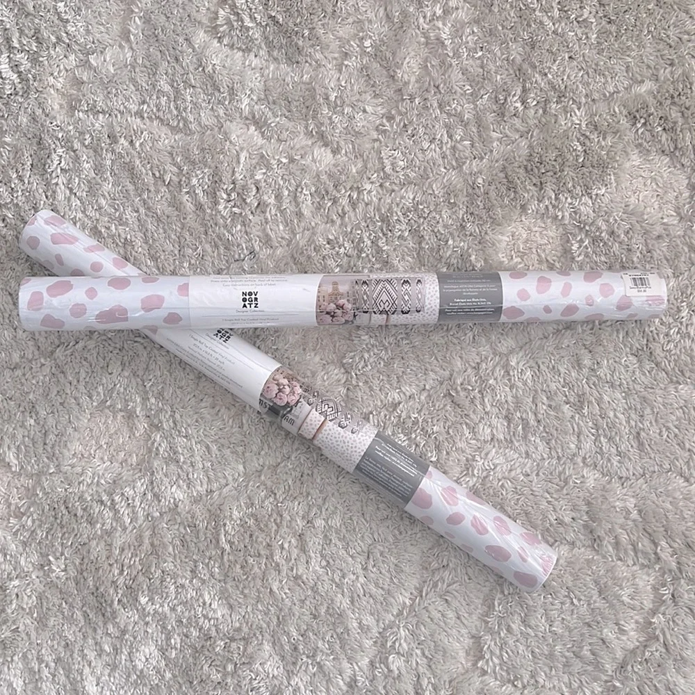West Elm | Scout Peel & Stick Wallpaper in Ballerina Pink and White NWT